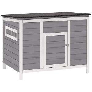 Pawhut Casetta per Anatre con Tetto Apribile, Finestrelle e Rampa, in Legno, 93x70x72 cm, Multicolore   Aosom Italy