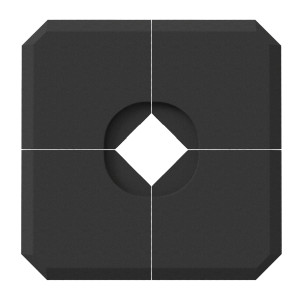 Outsunny Base per Ombrellone a Braccio da 4 Pezzi Riempibile con Acqua o Sabbia per Basi a Croce da 100x100cm, Nero Aosom