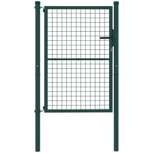 Outsunny Cancello da Giardino in Acciaio con Serratura, Chiavi e Maniglia, 97x175 cm, Verde   Aosom Italy