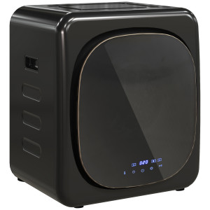 Homcom Asciugatrice ad Aria Carico 4kg con Timer e Programma Smart, in Acciaio Inox e ABS, 48x40x56 cm, Nero   Aosom Italy