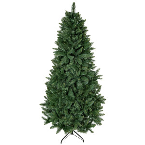 Homcom Albero di Natale Artificiale Pieghevole con Base Rimovibile, 724 Rami, in PVC e Acciaio, Φ90x180cm, Verde Aosom