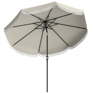 Outsunny Ombrellone da Giardino Ombrellone Esterno Inclinabile 2.7x2.7m Grigio   Aosom Italy