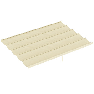 Outsunny Tettuccio di Ricambio per Pergola Gazebo da Giardino da 3x4 m in Poliestere, Crema