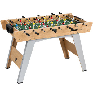 Sportnow Calcio Balilla, Tavolo 121 Cm, 22 Giocatori, Segnapunti Manuali, Legno Naturale   Aosom Italy