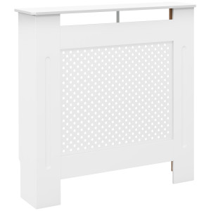 Homcom Copritermosifone in Legno Copertura Moderna 78 × 82 × 19cm Verniciato Bianco
