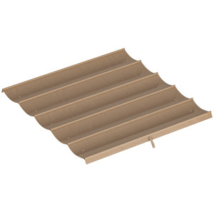 Outsunny Tetto per Gazebo Pergola con 10 Fori di Drenaggio in Poliestere, 250x255 cm, per Pergola 3x3m, Marrone Chiaro   Aosom Italy