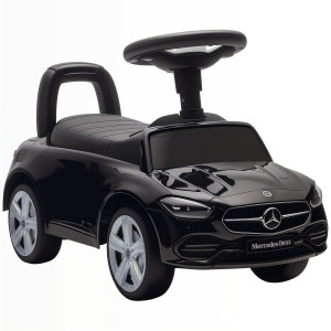 Aiyaplay Macchina per Bambini Licenza Mercedes Benz con Clacson e Spazio Portaoggetti, 65x28x39 cm, Nero   Aosom Italy