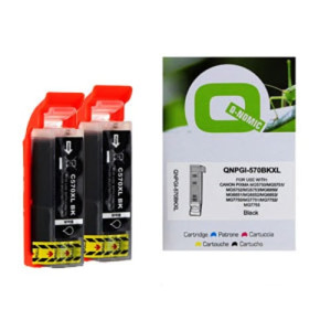 Q-Nomic PGI-570XL Pack Ahorro 2 cartuchos negros