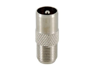 F to TV Plug Converter Silver