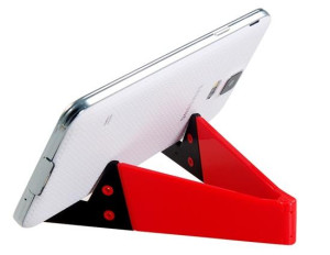 Foldable V Shaped Phone Stand Holder Red