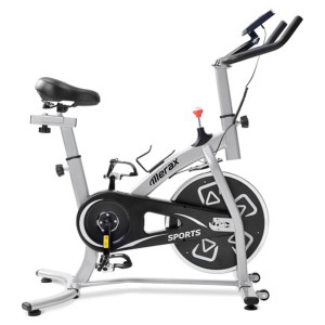 Merax Exercise Bike LCD Console Adjustable Seat Handlebar Black Silver