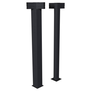 Kit de 2 poteaux d'angle pour pergola bioclimatique MAJAÉ Graphite 3,6 x m - Aluminium traité époxy Hespéride