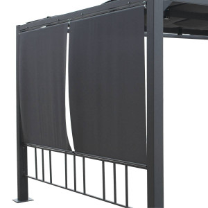 Kit de 4 stores pour tonnelle MOAI 3 x m - Polyester Hespéride