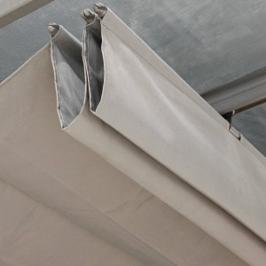 Toile de pergola BELIZE Ardoise Pour 6 x 3 m - L. 295 P. 292 cm Polyester Hespéride