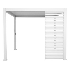 Persienne fixe EVORA Blanche Pour Côté 3,6 m - 1/3 1,1 x 2,4 Aluminium traité époxy Hespéride