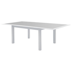 Table de jardin extensible ALLURE Gris   Blanc 10 places - Aluminium traité époxy, ECP Hespéride