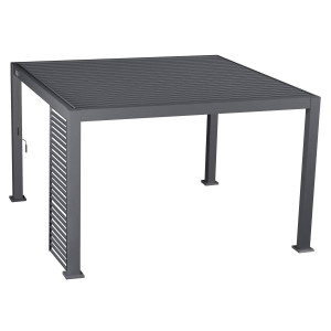 Persienne fixe EVORA Graphite Pour Côté 3 m - 1/3 0,9 x 2,4 Aluminium traité époxy Hespéride