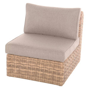 Chauffeuse de jardin MOORÉA Savana Aluminium traité époxy, Résine tressée synthétique, Polyester Hespéride