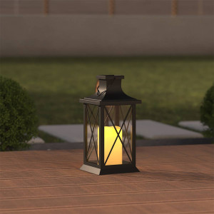ATMOSPHERA Lanterne d'extérieur MAIK solaire Noir H. 28 cm Hespéride