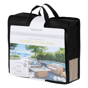 Housse de coussin pour salon MOORÉA 5 places Savana - Polyester Hespéride
