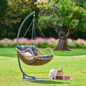 Pied pour chaise suspendue PANAO Graphite 113 x 210 cm - Acier traité époxy Hespéride