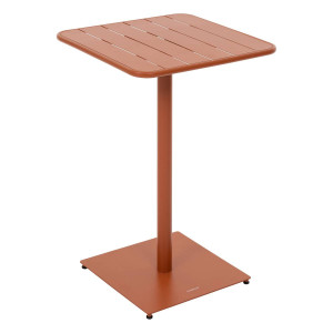 Table haute de jardin PHUKET Ambre 2 places - Acier traité époxy, Traitement antirouille renforcé Hespéride