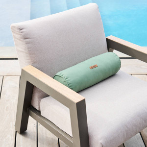 Traversin d'extérieur KORAI Vert olive 45 x 15 cm - Polyester Hespéride