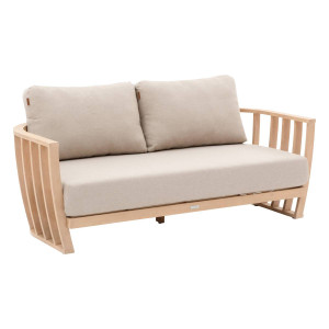 Canapé de jardin LEMINDO Eucalyptus   Beige 3 places - certifié FSC®, Polyester Hespéride