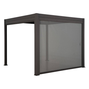 Store EVORA Ardoise Pour Côté 4 m - 3,7 Aluminium, Texaline Hespéride