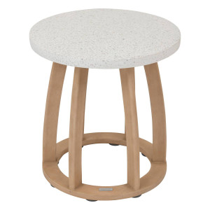 Table d'appoint de jardin ronde LEMINDO Eucalyptus 50 x 53 cm - certifié FSC® Hespéride