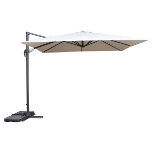 Parasol déporté carré CAYO Blé 3 m - Acier traité époxy, Polyester Hespéride