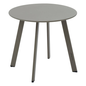 Table d'appoint de jardin rond SAONA Café 50 x 45 cm - Acier traité époxy, Traitement anti-rouille renforcé Hespéride