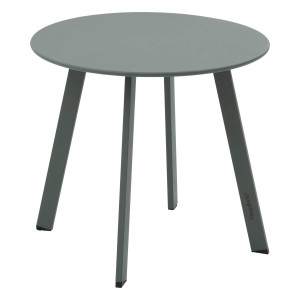 Table d'appoint de jardin rond SAONA Vert laurier 50 x 45 cm - Acier traité époxy, Traitement anti-rouille renforcé Hespéride