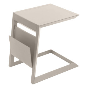 Table d'appoint de jardin carrée ALLURE Argile 55 x 45 cm - Aluminium traité époxy Hespéride