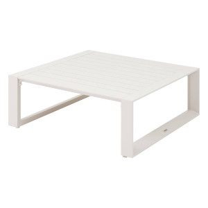 Table basse de jardin carrée ALLURE Avoine 97 x 37 cm - Aluminium traité époxy Hespéride