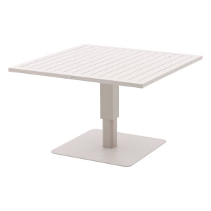 Table de jardin relevable carrée SALIMIA Avoine 110 x 69 cm - Aluminium traité époxy Hespéride