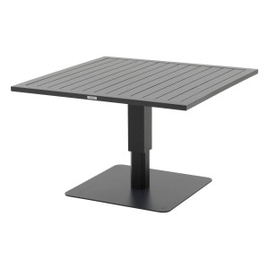 Table de jardin relevable carrée SALIMIA Graphite 110 x 69 cm - Aluminium traité époxy Hespéride