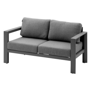 Canapé de jardin ÉVASION Graphite 2 places - Aluminium traité époxy, Oléfine Hespéride
