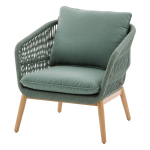 Fauteuil de salon jardin ORISSA Vert olive Acier traité époxy, Polyester Hespéride