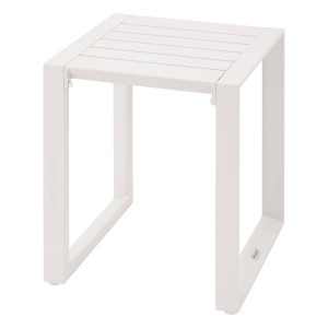 Table d'appoint carrée ALLURE Avoine 44 x 55 cm - Aluminium traité époxy Hespéride