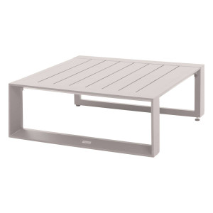 Table basse de jardin carrée ALLURE Avoine 79 x 30 cm - Aluminium traité époxy Hespéride