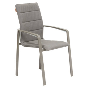 Fauteuil de jardin DIESE Badiane / Café Aluminium traité époxy, Texaline Hespéride