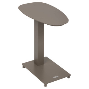 Table d'appoint de jardin ovale VENUZIA Café 50 x 30 cm - Aluminium traité époxy Hespéride