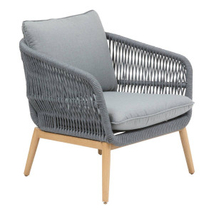 Fauteuil de jardin ORISSA Gris Acier traité époxy Hespéride