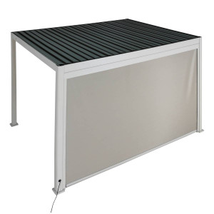 Store EVORA Argile Pour Côté 4 m - 3,7 Acier, Aluminium, Texaline Hespéride