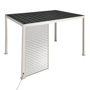 Persienne fixe EVORA Argile Pour Côté 4 m - 1/3 1,2 x 2,3 Aluminium traité époxy Hespéride
