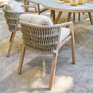 Fauteuil de jardin MYLORE Beige / Honey Aluminium traité époxy, Polyester recyclé Hespéride