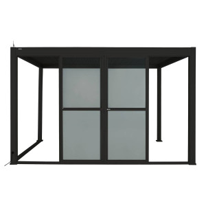 Portes coulissantes EVORA Graphite Pour Côté 4 m - 3,7 x 2,3 Aluminium traité époxy Hespéride