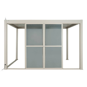 Portes coulissantes EVORA Argile Pour Côté 4 m - 3,7 x 2,3 Aluminium traité époxy Hespéride