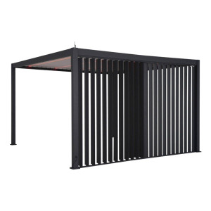 Persienne verticale EVORA Graphite Pour Côté 3 m - 2,7 x 2,3 Aluminium traité époxy Hespéride